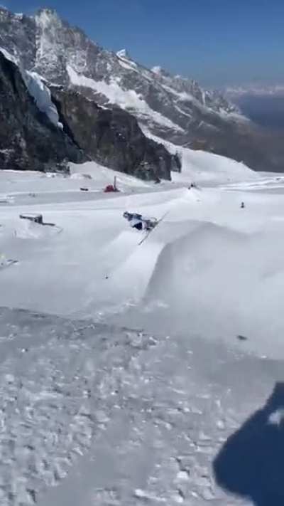attemting this ski trick