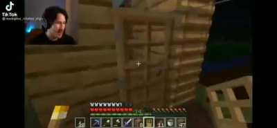 Mark plays Minecraft