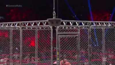 Jeff Hardy&rsquo;s Whisper in the wind on The Bar from the top of the cage