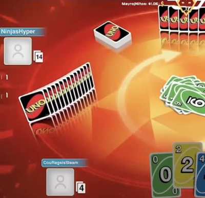 Playing UNO with the family be like: