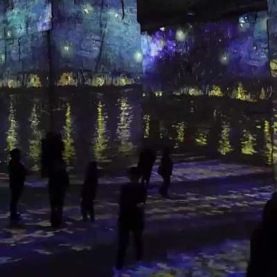Van Gogh exhibition at Carrieres de Lumieres in France.