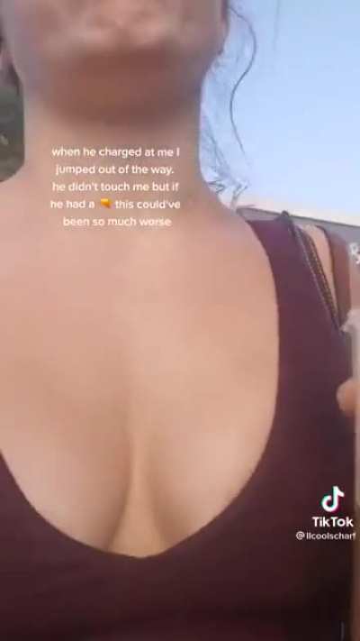 Drunk man follows a woman around and warn her that she "better not be fucking Jewish"