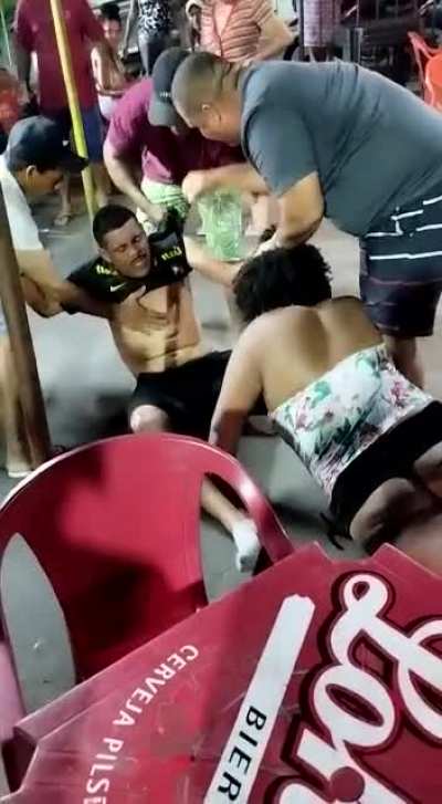 Touching forbidden parts while fighting