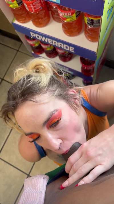 Sucking bbc in the gas station