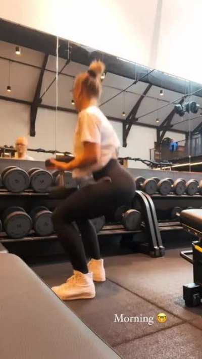 Marijn weer in de gym