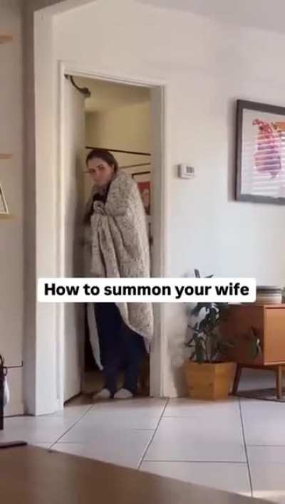 He cast "Summon Wife"