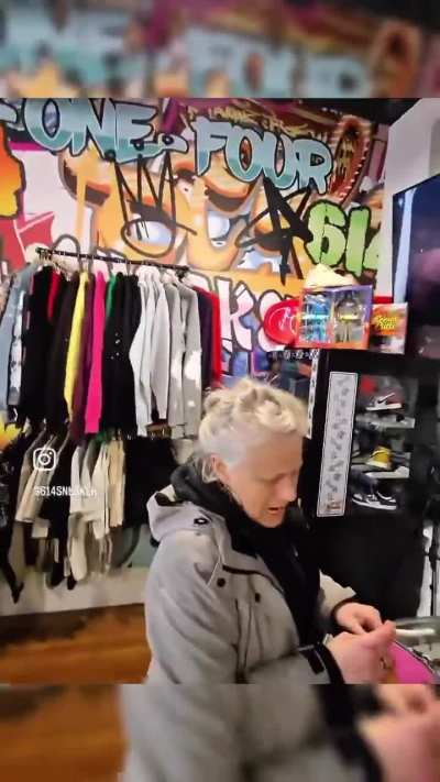 Crazy Lady at store