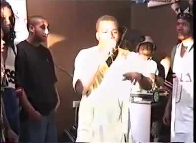 19 year old Kanye West rapping in NYC (1996)