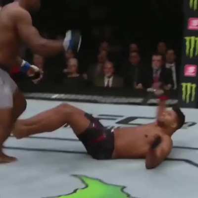 Francis Ngannou takes Alistair Overeem&rsquo;s soul with a brutal uppercut at UFC 218