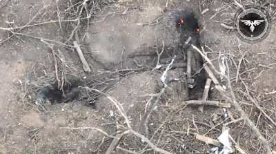 The Strike Drone company of the 47th OMBr hit multiple Russians in trenches with FPV drones