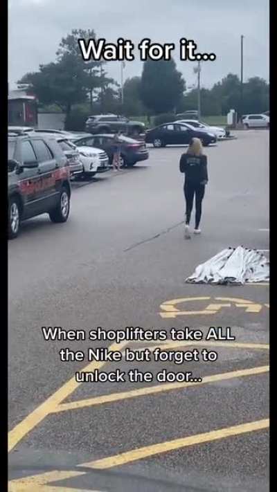 Shoplifter&rsquo;s drive-away car speeds off WITHOUT her