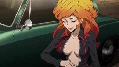 Fujiko rides away