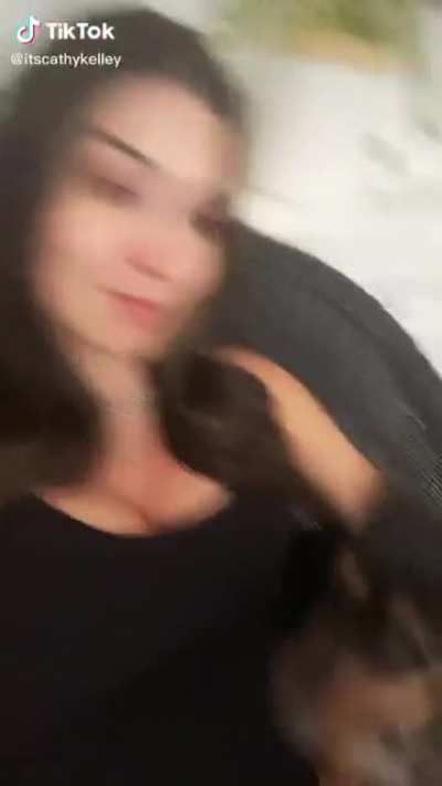 TikTok with her dog
