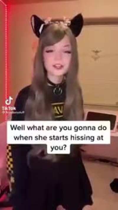 How to deal with a cat girl hissing at you...