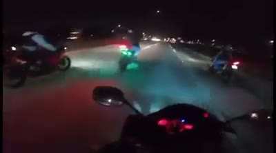 Guy zooming past at the speed of light!