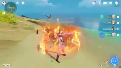 Thoma Vaporize ft. Childe and Kokomi (Also Thoma fishing passive skill)