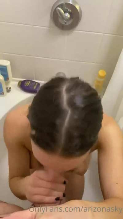 Blows Him to Completion in the Shower