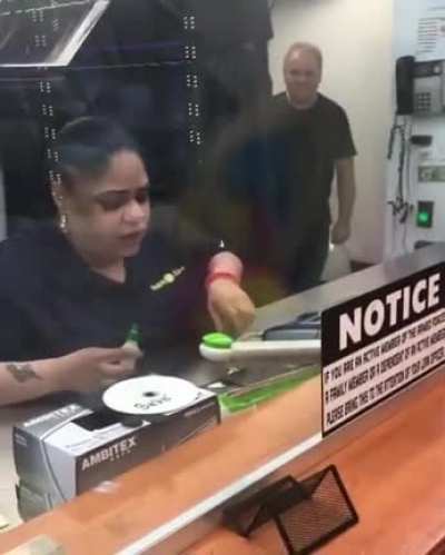 Samira Ripoll going to the local pawn shop after her latest "bounty hunt"