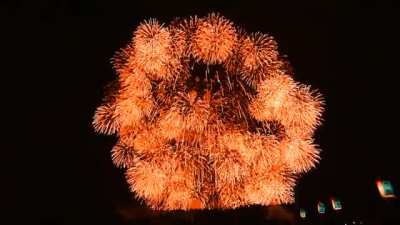 One of the largest fireworks ever launched, a 48&rdquo; mortar shell, Japan.
