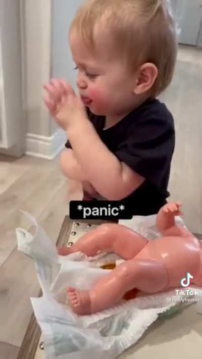 I think your baby pooped