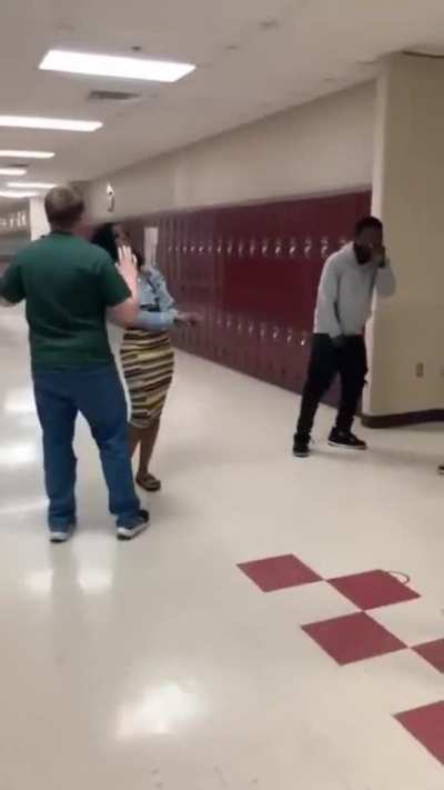 Girl pepper sprays teacher because he took her phone from her in Antioch TN. This same teacher two months ago got punched in the face by a different student for taking a kids phone cheating on a test with it. 