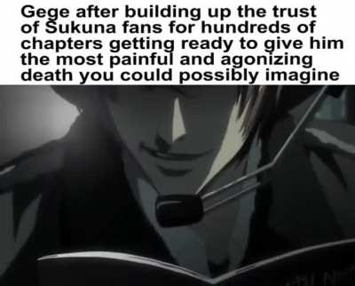 Just a hunch, but if he's trolling fans of all the other characters this hard, he'll get bored eventually and go straight to Sukuna at some point.