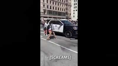 Mayor of Los Angeles Eric Garcetti’s press conference is contradicted by a video of LAPD’s violence.