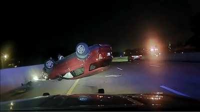Cop Flips Pregnant Woman's Car For Not Stopping Fast Enough