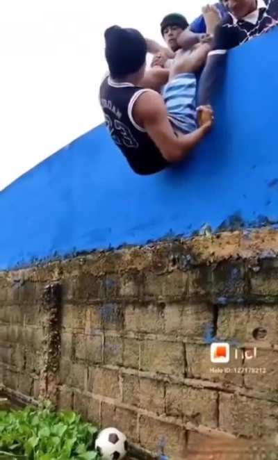 Just some dudes trying to grab a ball