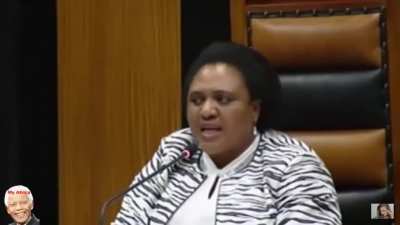 Ordinary day in South African parliament (Hong, hong, hong)