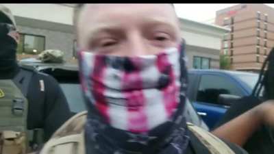 Louisville protesters confront a militia group named Oath Keepers - 24th September
