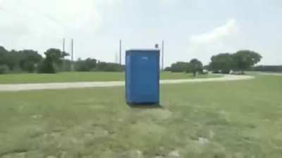 What you do when you see a moving toilet?