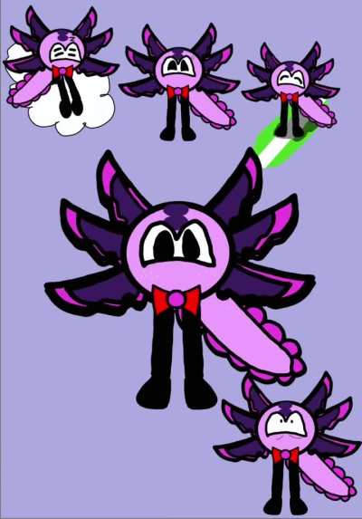 I made this stylised Kinito what do you guys think think and yes it is a video is to show blinking and the other around him are his personality