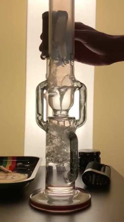 Custom Biao double inline perk + double uptake straight tube function vid