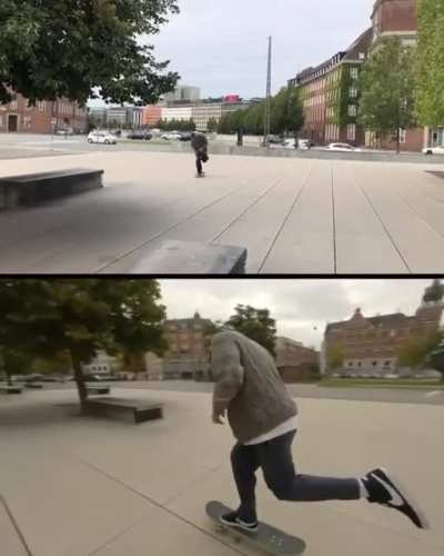 Insane drone control, going between his legs. Cool behind the scenes footage