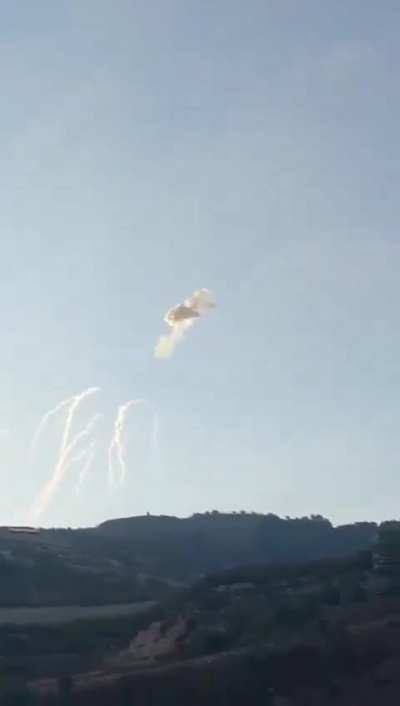 Hezbollah drone intercepted by an Israeli fighter jet this morning (August 25, 2024)
