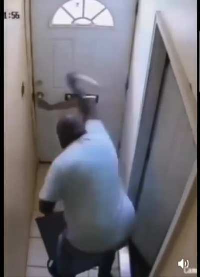 Man attempts to break into house.