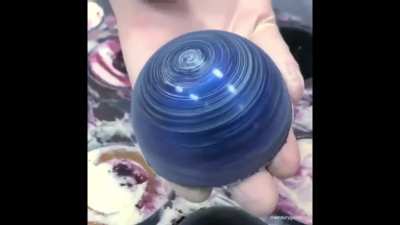 Making a dessert shaped like Neptune