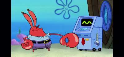 Mr Krabs gets robbed by ATM
