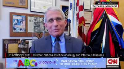 Fauci gaslighting a 6 years old kid: "I vaccinated Santa Claus myself"
