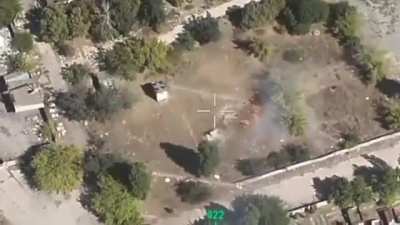 Footage of the Ukrainian Airforce hitting a Russian underground fortification with a French AASM Hammer guided bomb in Nowa Kachowka, Cherson Oblast.
