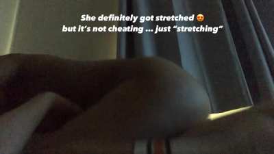 Not cheating &hellip;&ldquo;Just stretching&rdquo;😩