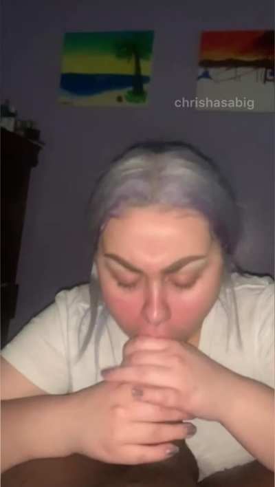 She can&rsquo;t help but try and stuff her mouth with my BBC [OC]