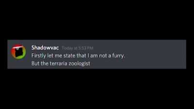 I support this dude, have you seen the zoologist 😳😳