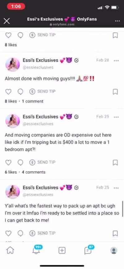 If someone send me $5 I will post the entire OF cause I need my money&rsquo;s worth