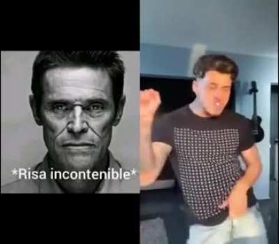 *c r&iacute;e tanto que se atraganta el aire*