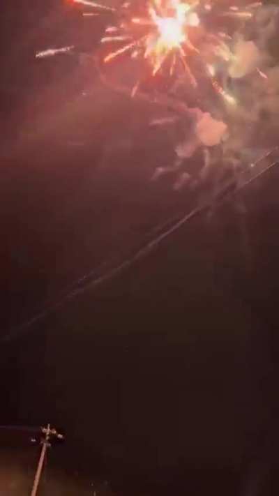 My neighbor testing fireworks again tonight