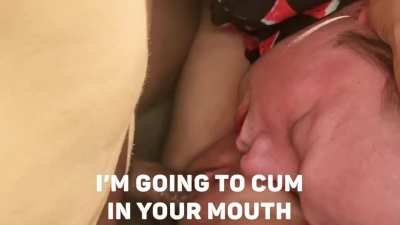 He was shy to suck it at first til we just totally took control and spitroasted him