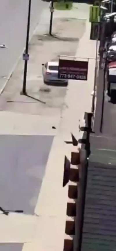 Dude throws rocks at car, instantly regrets it