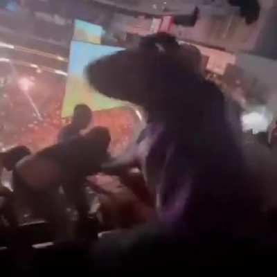 Man asks for a fight, gets smacked.